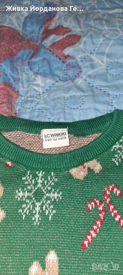 коледен пуловер момче 9-10 год., снимка 1