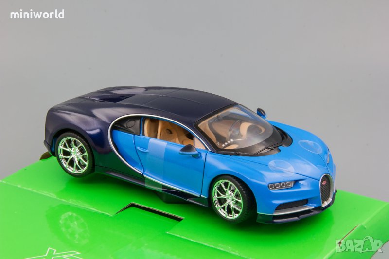 Bugatti Chiron 2016 - мащаб 1:24 на Welly моделът е нов в кутия, снимка 1