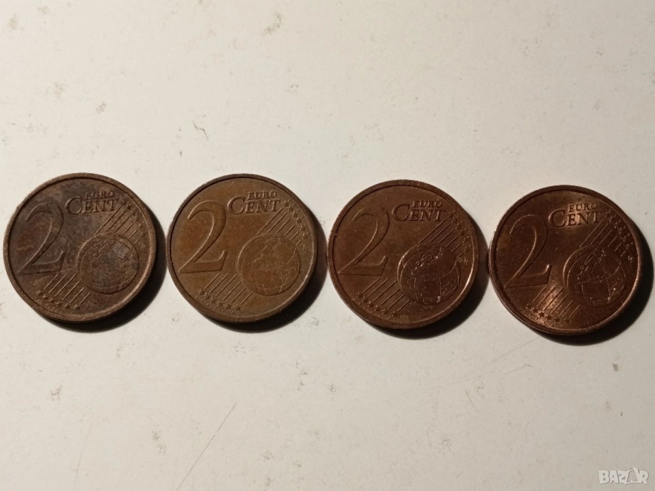 2 евро цента от различни години и държави, снимка 1