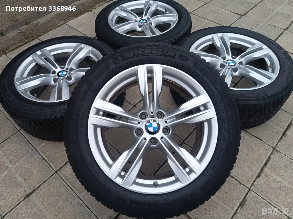 ДЖАНТИ BMW STYLE 467M 19" 5X120 E53 E70 E71 F15 F16 със зимни гуми Michelin 255/50/19, снимка 1
