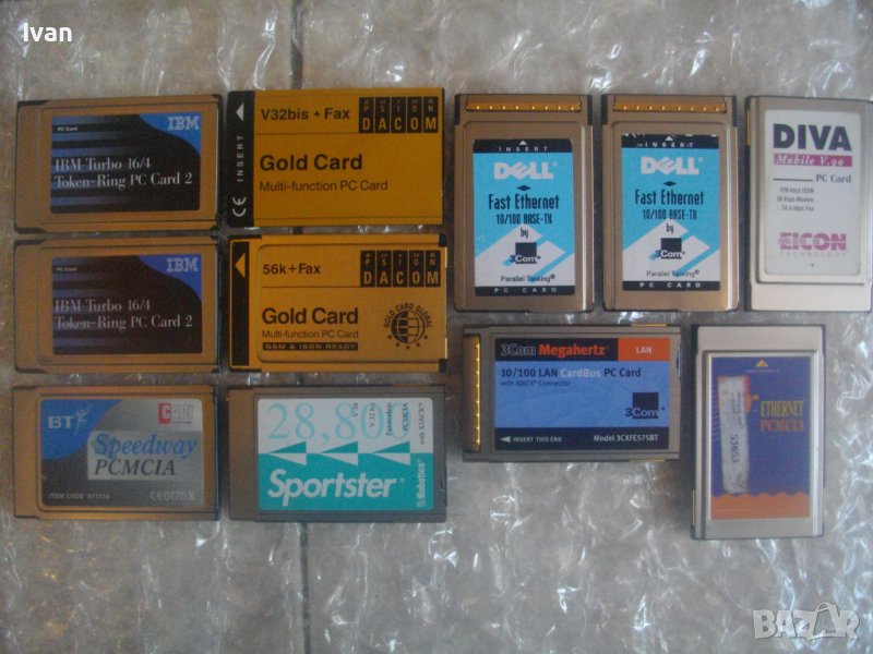 Мрежова Карта LAN Карта-Wireless-Лот 11бр-Различни-Multi-functional PC Card-IBM-DACOM-DELL-DIVA-Mega, снимка 1