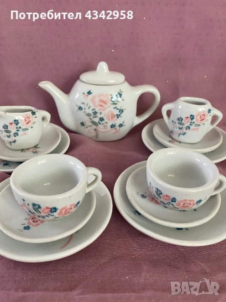 Винтидж (1960г.) немски порцеланов комплект за чай за кукли., снимка 1