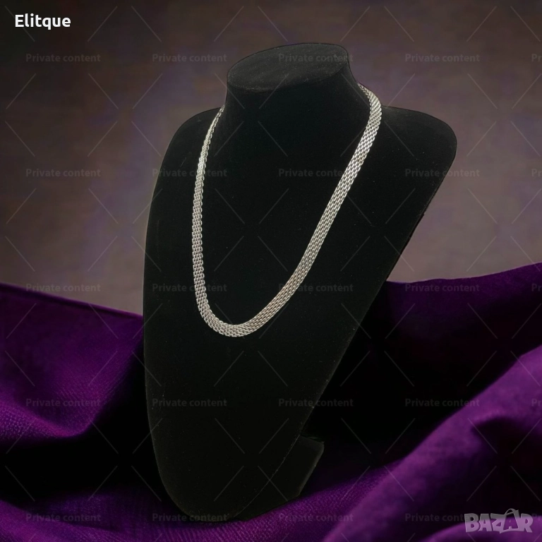 У н и с е к с колие ланец T r u s s a r d i със съвременна оплетка от медицинска стомана, снимка 1