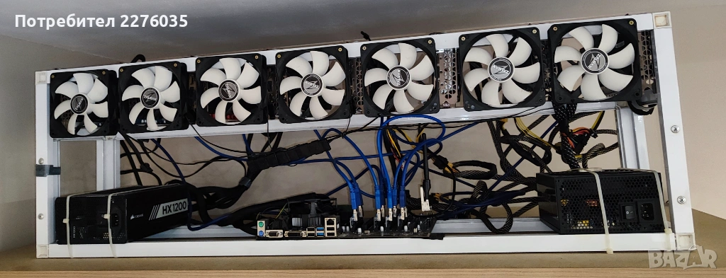 Копачка/Mining Rig 8*GIGABYTE Radeon RX 5700 XT GAMING OC 8GB GDDR6, снимка 1