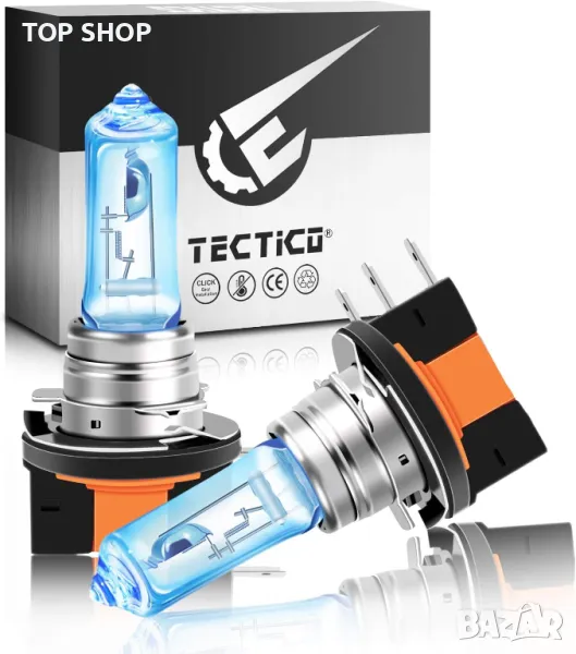 TECTICO H15 Авто Крушки 12V 15/55W Топло бяло +130% Супер ярки дълги светлини, снимка 1