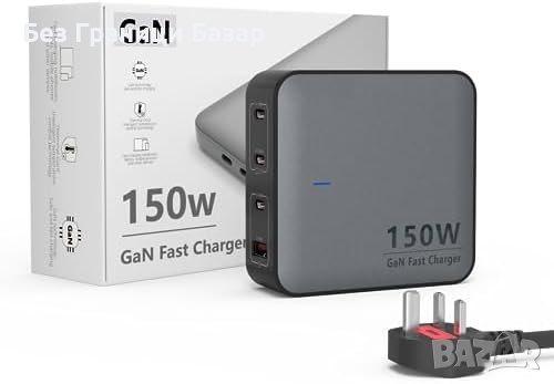 Ново Мощно 150W USB-C Зарядно за лаптоп MacBook HP Lenovo, снимка 1