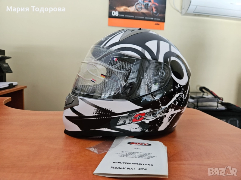 НОВА мото каска ROCC 474 цена: 180лв. размер: L, снимка 1