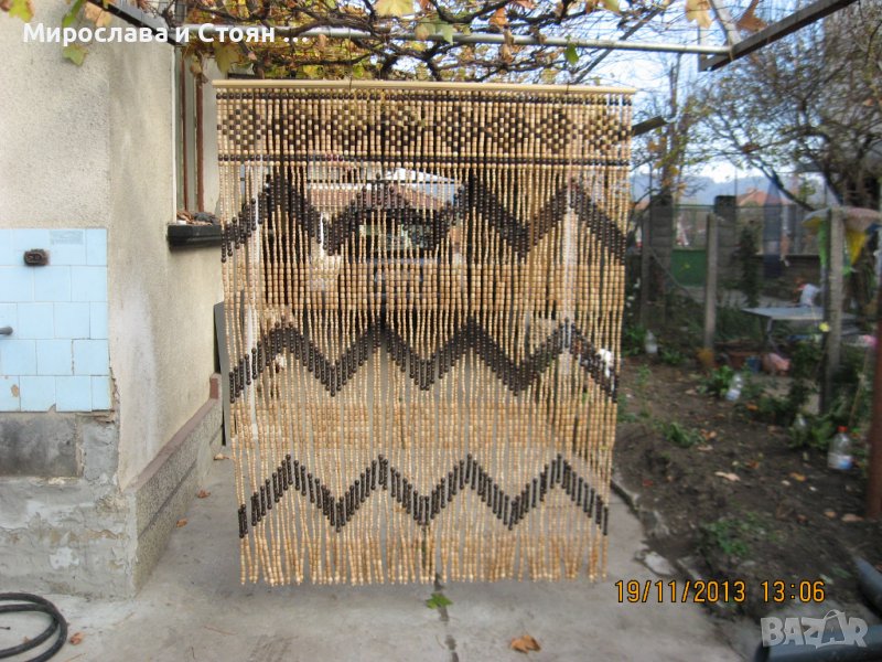 завеси от дървени топчета , снимка 1