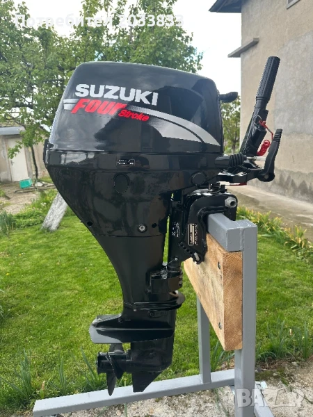 Извънбордов четиритактов двигател SUZUKI 15Hp, снимка 1