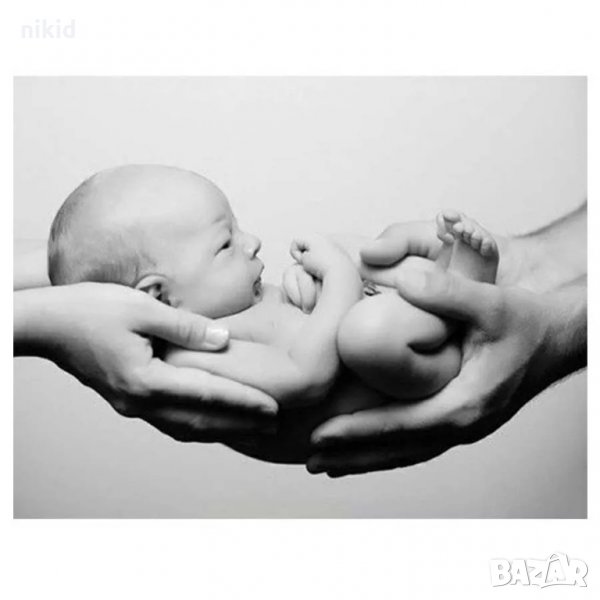 5D Гоблен Бебе в прегръдки диамантен гоблен картина мозайка за направа по схема с камъчета, снимка 1