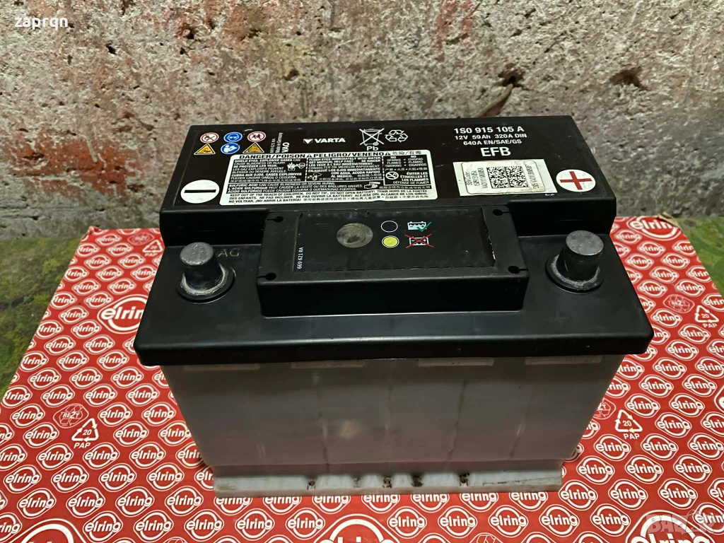 Акумулатор EFB Варта/Varta 59 ам/ч VW/Audi оригинален с гаранция, снимка 1
