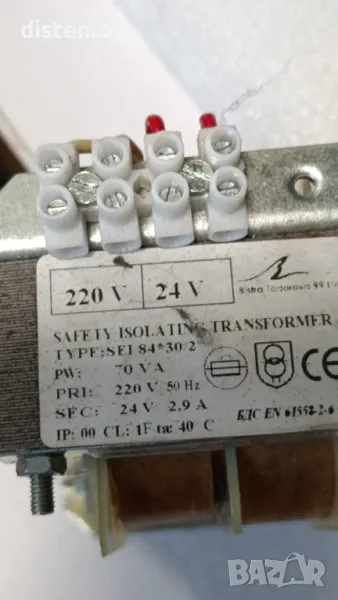 Мрежов трансформатор SEI 84x30/2  24V DC, 2.9A  70VA, снимка 1