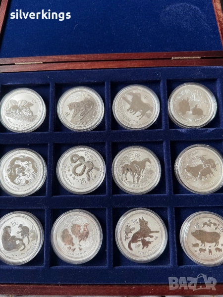 Лунар 2 цяла колекция от 12 монети 1 унция всяка, снимка 1