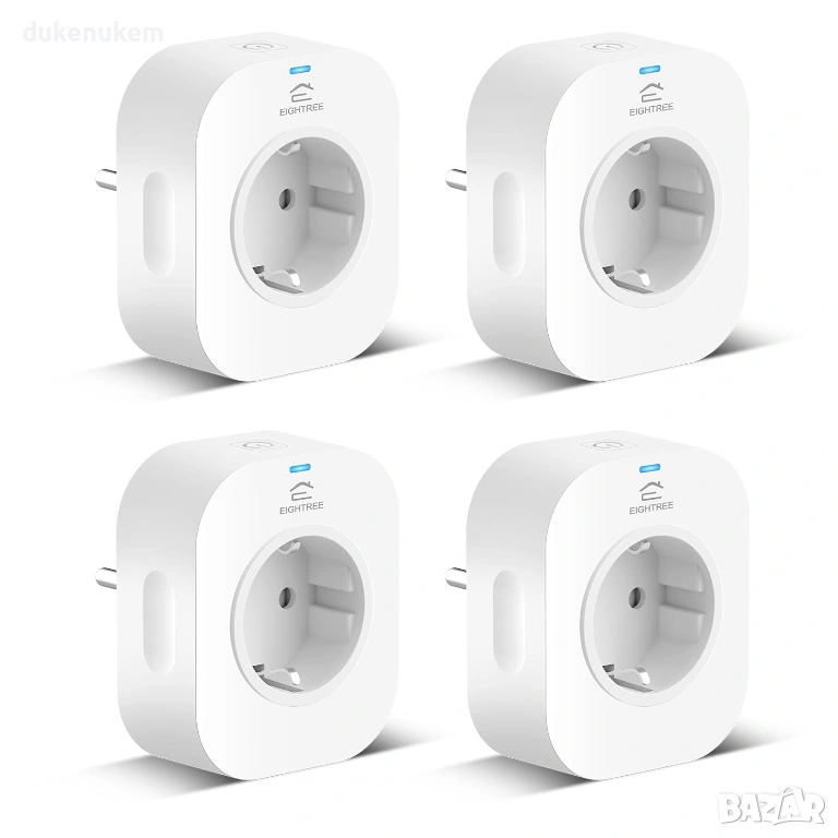 4 бр. WiFi смарт контакт с измерване на консумацията – 16A, снимка 1