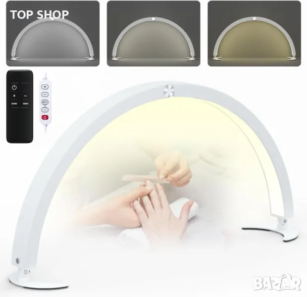 Lmaqfum Half Moon лампа за маникюр за нокти, татуировки, мигли ,LED 74 см 40W, с дистанционно, снимка 1