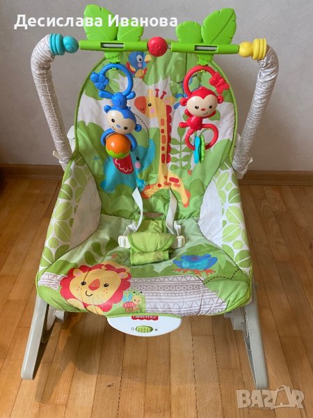 Бебешки шезлонг/столче Fisher Price, Тропическа гора, снимка 1