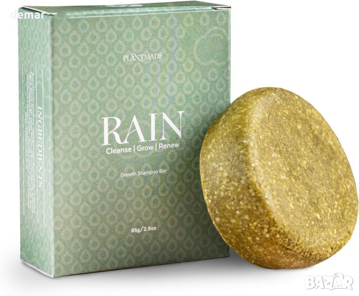 Rain (85g)-Унисекс, без аюрведични сулфати шампоан за растеж на косата, снимка 1