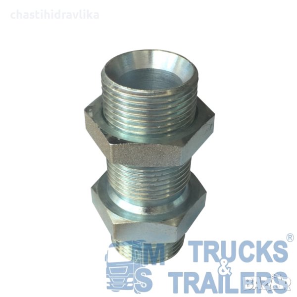 НИПЕЛ С КОНТРА ГАЙКА - HYVA 1" - 1", снимка 1