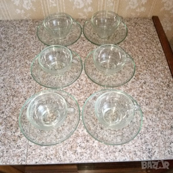 Сервиз за кафе от йенско стъкло , снимка 1