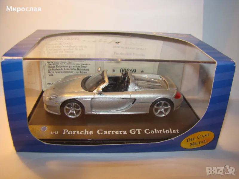 1:43 PORSCHE CARRERA GT AMERICAN MINT КОЛИЧКА МОДЕЛ, снимка 1