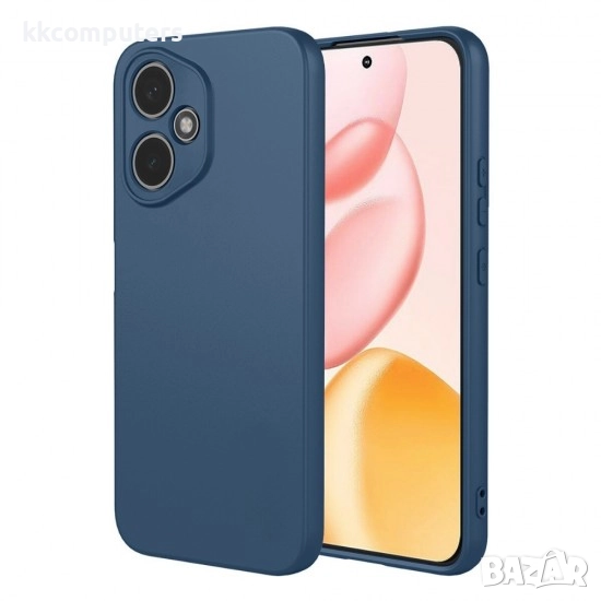 Силиконов кейс iPaky матиран и Протектор За Honor 400, Тъмносин, снимка 1