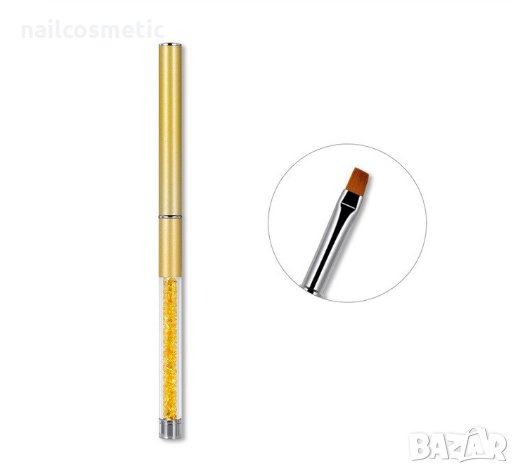 Професионални четки с кристали за гел, акрил и декорации, снимка 4 - Продукти за маникюр - 24440501