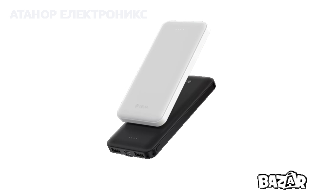 Powerbank - черен и бели ,LED индикатор ,10 000mAh Kintone Dual Port, снимка 1