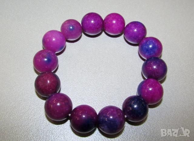 Гривна от натурален сугилит 60гр. 14мм, снимка 3 - Гривни - 51142930