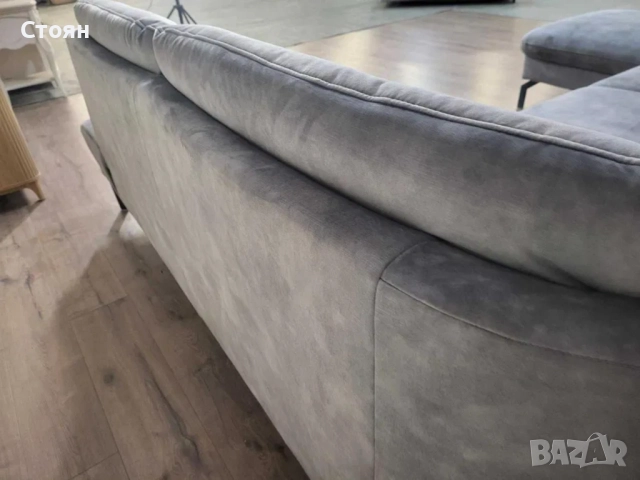 ПРОМОЦИЯ!!! П - образен ъглов диван от плат сив LS701521, снимка 7 - Дивани и мека мебел - 52826805