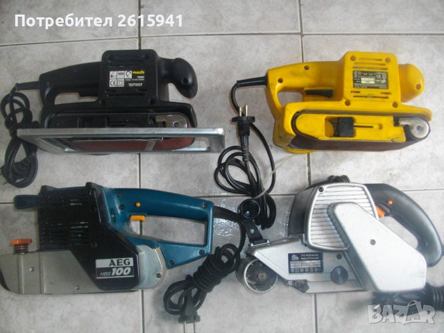 ELU 850W/AEG 1010W/PRAXIS 720W Професионален Лентов Шлайф-Герм/Холандия-Почти Нови-Разл, снимка 5 - Други инструменти - 40209391