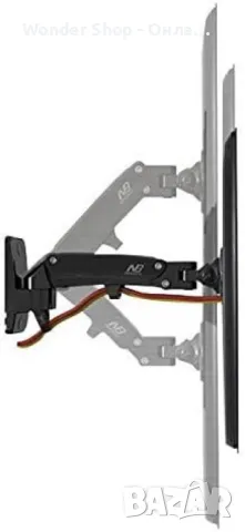 🖥️ Ергономична гъвкава стойка за стена с едно удължение за монитори и телевизори (17"-27"), NB F120, снимка 5 - Стойки, 3D очила, аксесоари - 48936962