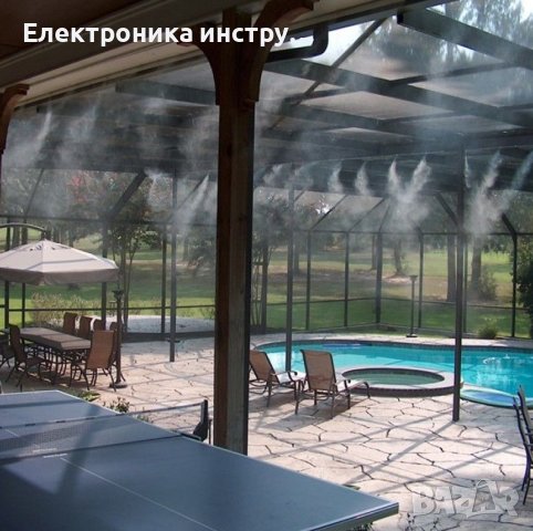 Комплект Patio Mistcooling 42342 за охлаждане на вътрешен двор с водна пара чрез пръскане, снимка 4 - Други инструменти - 43154385