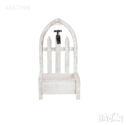 Декоративна саксия, Чешма, Дърво, Бял 