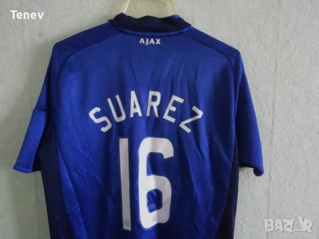 Ajax Suarez 2008 2009 Away Adidas оригинална тениска фланелка Аякс Луис Суарез екип , снимка 3 - Тениски - 52883880
