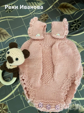 Плетени дрешки за момиче, снимка 4 - Комплекти за бебе - 52306974