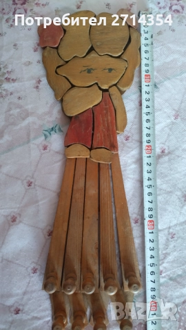 Стара дървена закачалка , снимка 7 - Антикварни и старинни предмети - 52129521