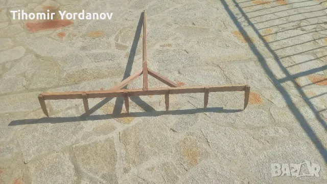 Стар градински тармък, гребло., снимка 3 - Антикварни и старинни предмети - 49364133