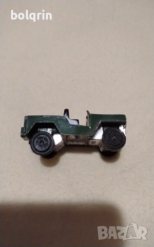 Армейски джип Стара алуминиева количка тип Мачбокс 