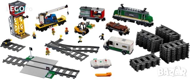 НОВО ЛЕГО 60198 СИТИ - Товарен влак 60198 LEGO 60198  City Cargo Train 60198, снимка 2 - Конструктори - 53117749