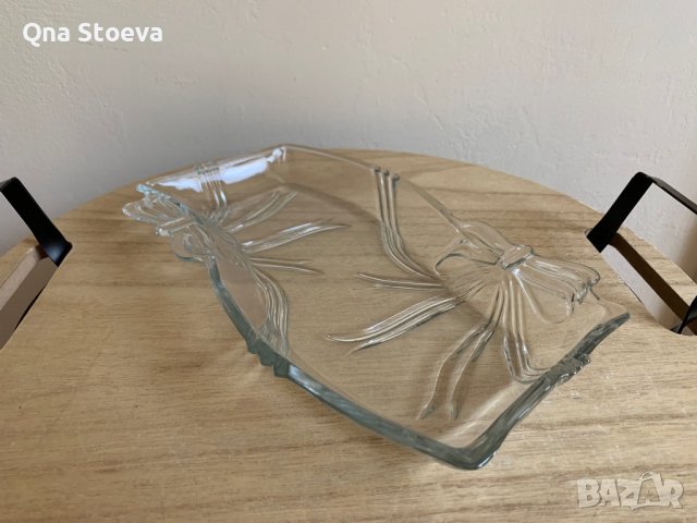 Комплект - 6 бр стъклени купички за ядки и 4 бр стъклени плата, снимка 9 - Други - 37762966