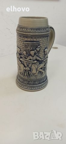 Немска керамична халба голяма, снимка 3 - Антикварни и старинни предмети - 32715825