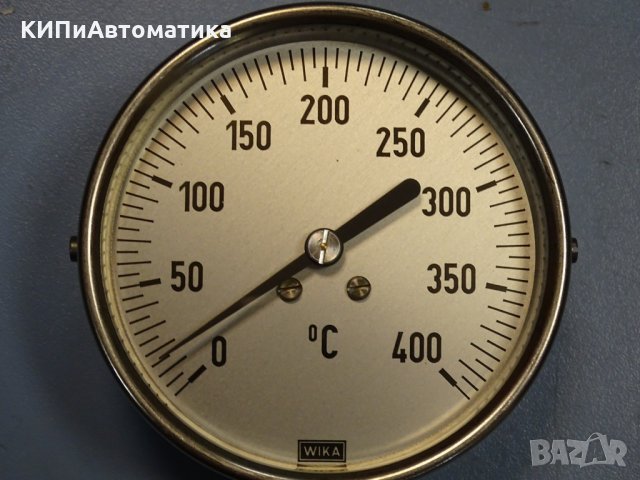 биметален термометър Wika thermometer ф100mm, 0/+400°C, L-80mm, снимка 2 - Резервни части за машини - 35228796