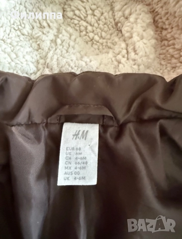 Бебешко зимно яке НМ, 4-6м, снимка 4 - Бебешки якета и елеци - 52890079