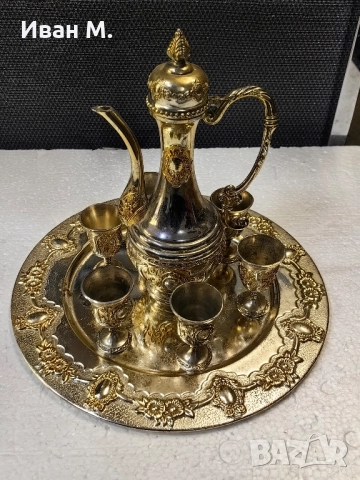 Посребрен сервиз за ракия , снимка 2 - Антикварни и старинни предмети - 52156504