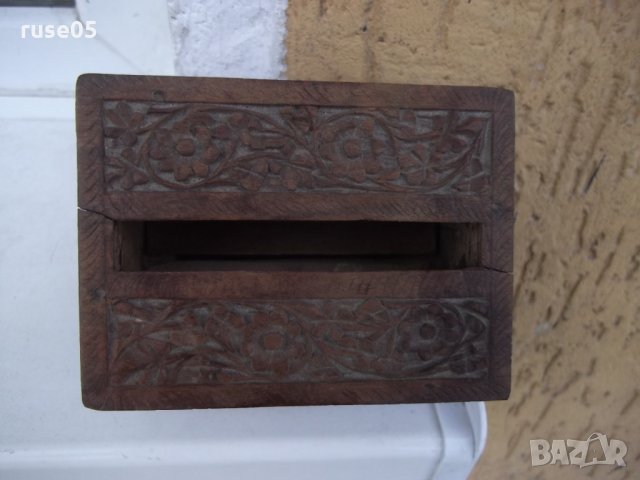 Кутия за свиване на цигари дървена резбована, снимка 6 - Други ценни предмети - 35573042