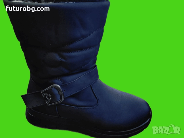 Топли и леки ботуши в черен цвят за жени, снимка 4 - Дамски ботуши - 52230676