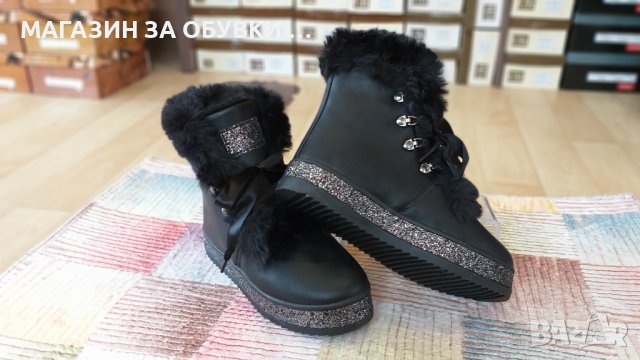 ДАМСКИ ПУХЕНИ БОТИ - код: 21102, снимка 3 - Дамски боти - 43954252