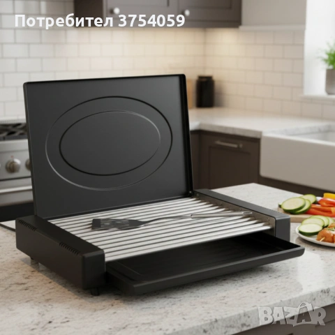 Електрическа скара с капак Oliver Voltz OV51015QC – 1800W мощност за бързо, чисто и равномерно готве, снимка 5 - Скари - 53075939