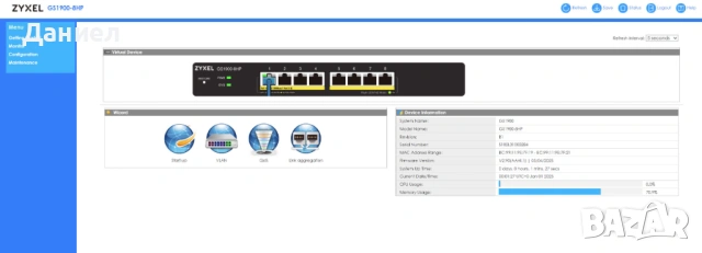 8 портов гигабитов PoE+ управляем суич Zyxel GS1900-8HP, снимка 9 - Суичове - 53399970