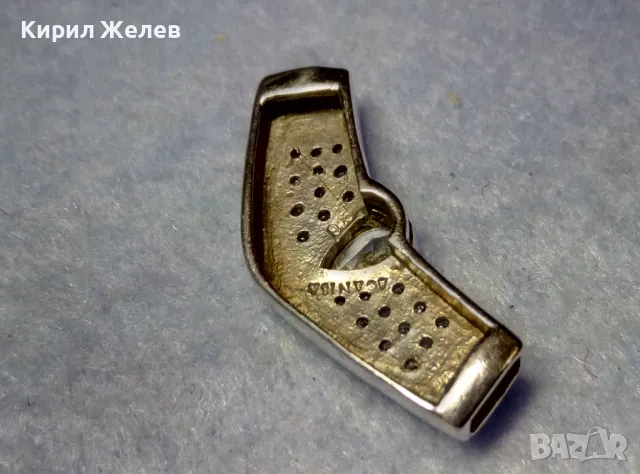 CANISA 925 ШАРМАНТЕН СКЪПОЦЕНЕН СРЕБЪРЕН ПЕНДАНТ РОДИРАНО СРЕБРО 925 с ПРЕКРАСНИ ЦИРКОНИ 60351, снимка 4 - Колиета, медальони, синджири - 50340575